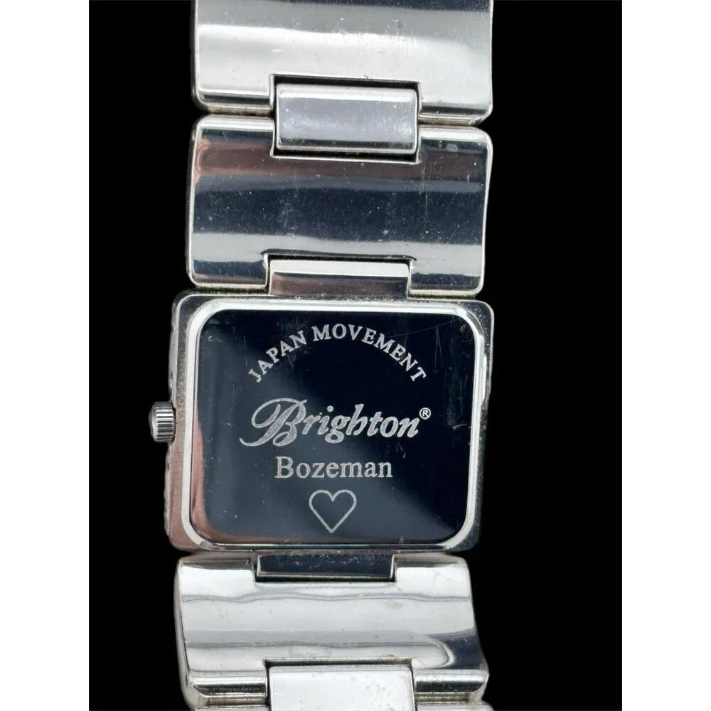 Brighton BOZEMAN Silver Faith Peace Love Hope Short Watch Etched New Battery